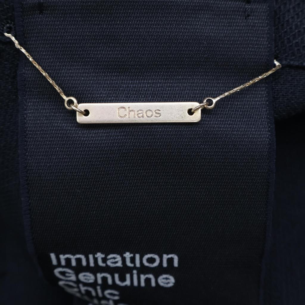 chaos CH107007ER Black Center Vent Buttonless Paper Bib Tailored Jacket Jacket F blackUsed