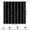 Modern Electric Lightning Shower Curtain Waterproof Fabric Decorative Bath Curtains Black Background With White Stripes In Vario