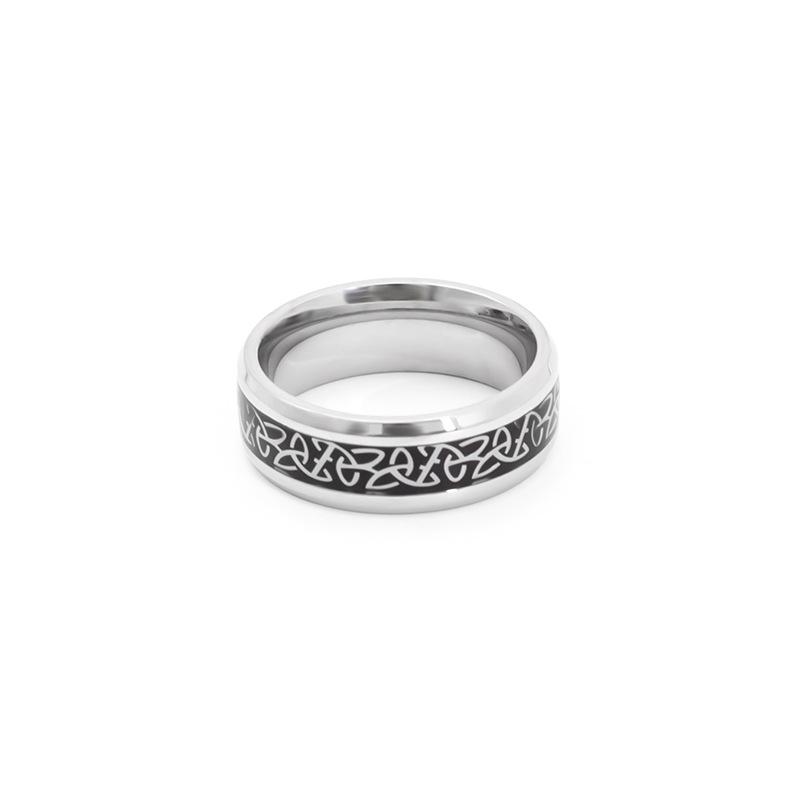 

Viking Celtic Knot Stainless Steel Couple Rings Braided Wedding Bands for Him and Her No. 7 серебряный
