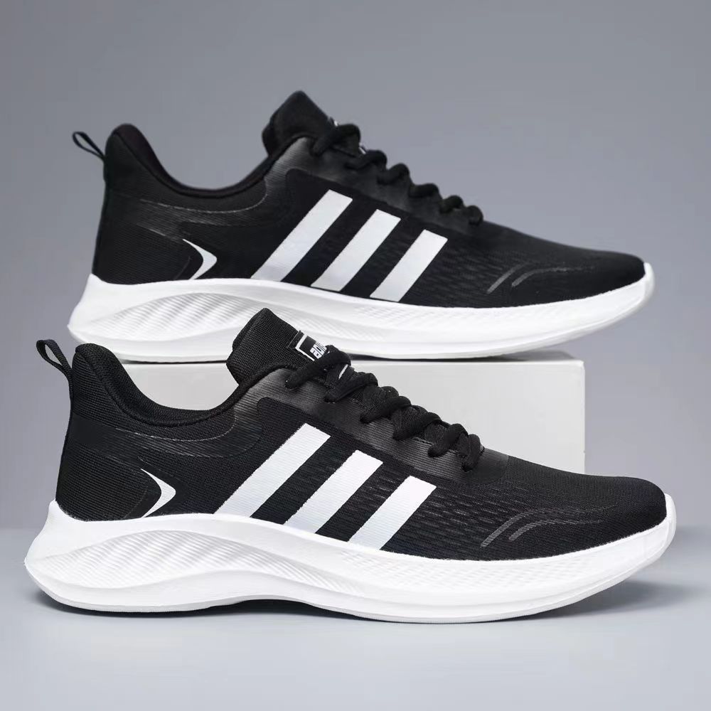 

Unisex Mesh Breathable Thin Cold Bonding Sports Shoes 2025 Summer Ultra-Light Soft Casual Running Shoes 45 чорний