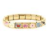 Cute Cats Heart Planet Whale Flowers Gold Color Italian Charm Links Fit 9mm Stainless Steel Bracelet Women Jewelry DIY Making