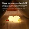 Cute Silicone Duck Night Light Children's Nightlight Gift USB Rechargeable Animal Touch Bedside Slepp Lamp Timing Function