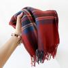 Plaid scarf high-end imitation cashmere scarf female autumn and winter tide warm student couple scarf shawl