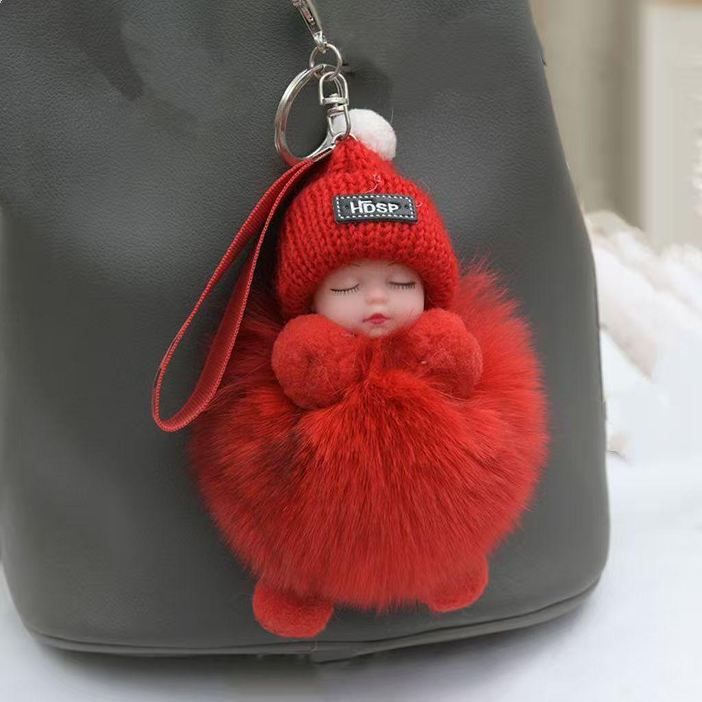 Fashion Beauty For Lady Lovely Girl Bag Pendant Plush Doll Car Key Chain Pendant
