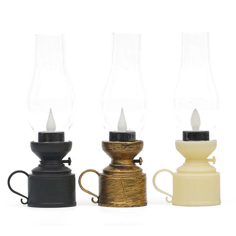 Retro LED Luminous Kerosene Lamp - Pony Lamp, Electronic Candle Light, Creative Decor & Gift Hurricane Light.