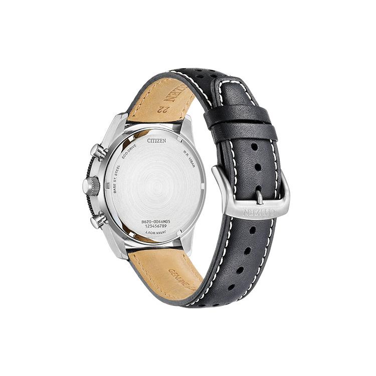 Citizen Reloj FF Light Movimiento de Cuarzo Alimentado por Luz Correa de Cuero de Vaca Relojes para Hombre Esfera Gris CA4559-13A