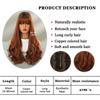 High Quality Copper Brown Wavy Wig Women With Long Curly Hair Full Head Round Face Internet Famous Bangs Fluffy Top Set