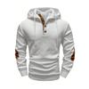 Autumn and Winter Men's Solid Color Jacquard Hooded Sweatshirt Loose Sports Casual Top Jacket
