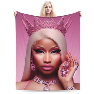 Nicki Minaj Deky Fleece Textilní Dekorace   Víceúčelové Ultra-Měkké Přehozy na Postel Auto Prošívaná Deka