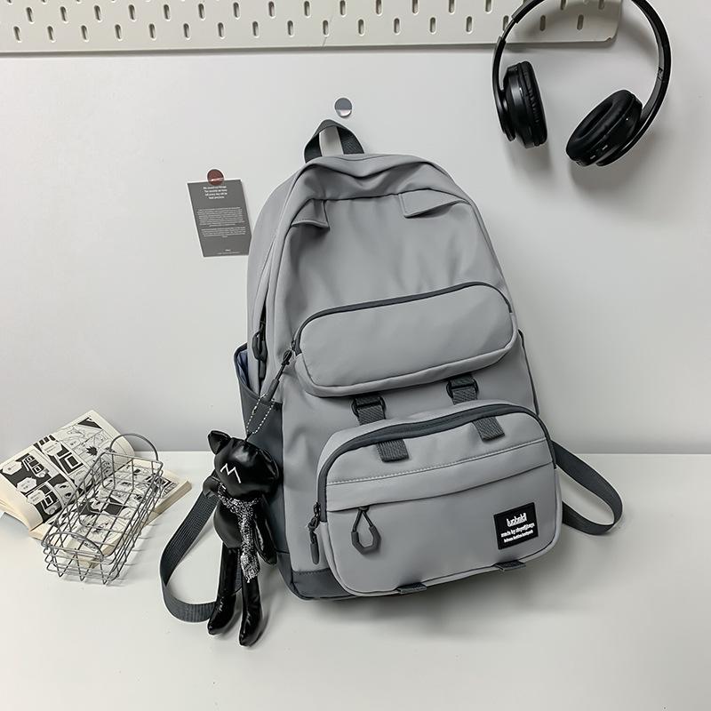 Schoolbag, Japanese Dark Functional Backpack for Men, Large Capacity INS Trendy Workwear Backpack, School Bag for Girls, Student Laptop Bag, Trendy