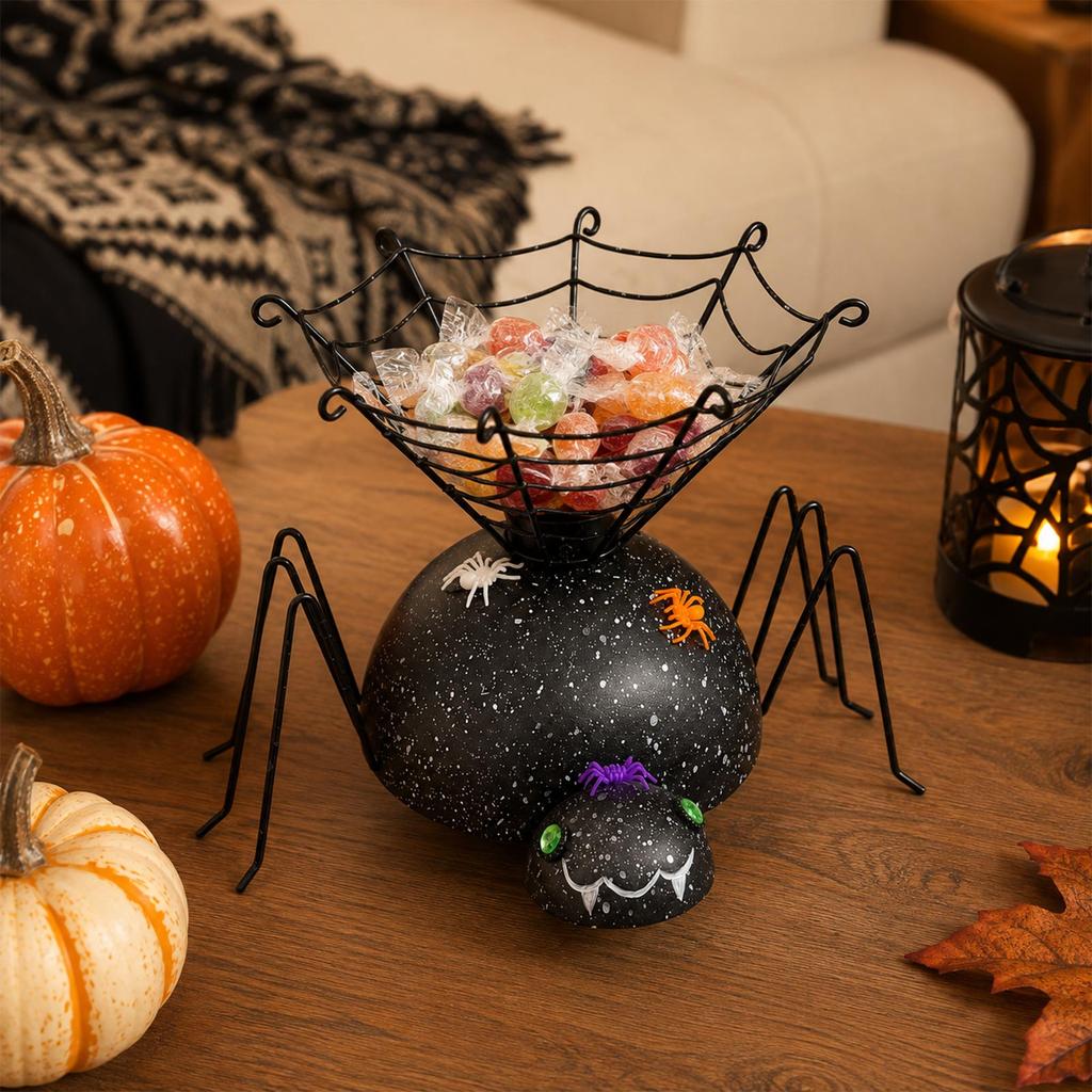 Halloween Candle Holder, Candy Storage Table Decor for Party Snack Container