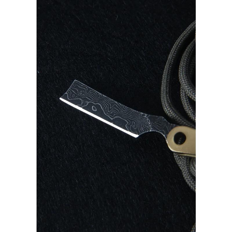 Folding Blade Knife Brass Handle High Hardness Damascus Steel Outdoor Camping Pocket Knife EDC Tools