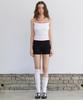 Lense Micro Ribbed Banding Short Pants Black