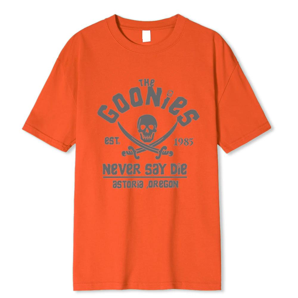 The Goonies Never Say Die T Shirt Cotton Clothing Funny Short Sleeve Crew Neck Tees Adult T-Shirts Oversized Breathable Tees
