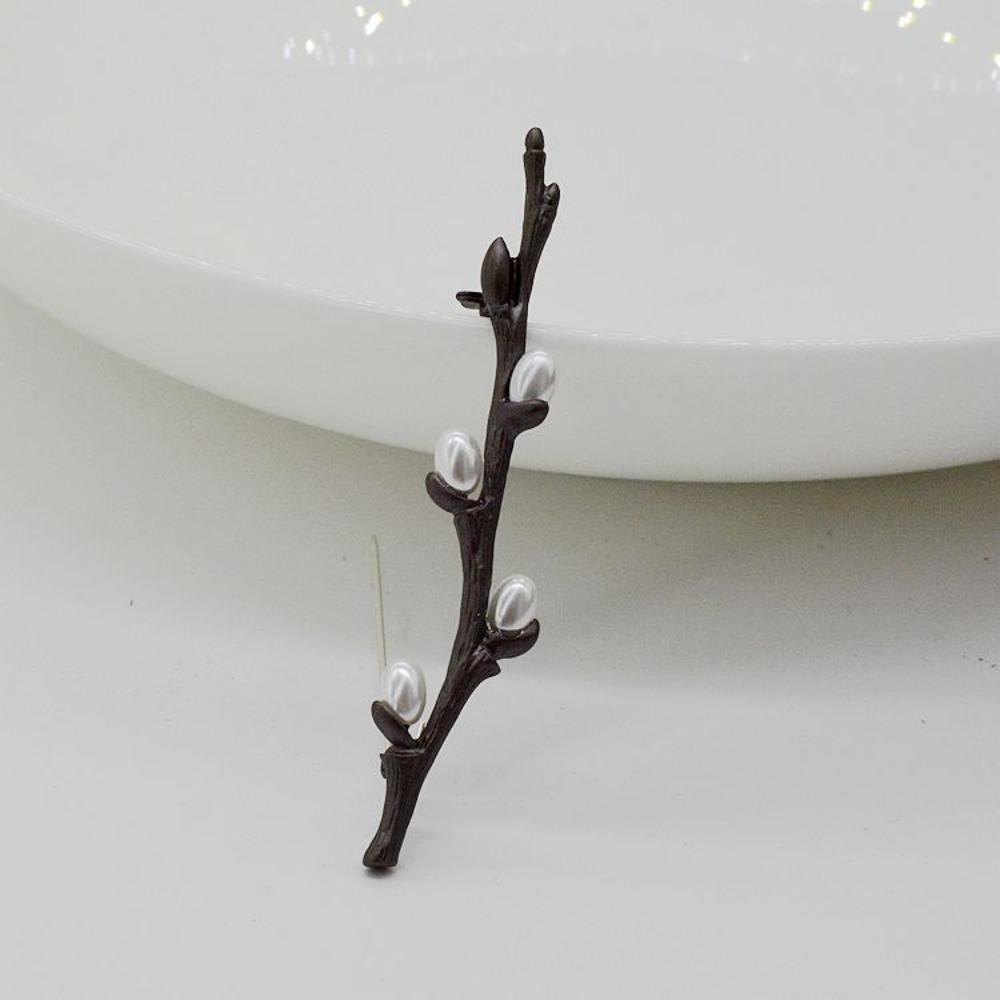 

Handmade Freshwater Pearl Antique Pins Baking Varnish Clothing Corsage Trendy Bouquet Brooch