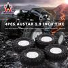 4pcs AUSTAR 100mm 1.9 Inch Rim Rubber Tyre Tire Wheel for 1/10 RC Car Traxxas HSP Redcat RC4WD