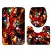 Weihnachts-Badezimmer-Bodenmatte Badezimmermatte Toilette Dreiteiliges Set