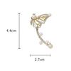 New Fashion 1PCS Butterfly Round Ear Cuff Earrings for Women Girls  Jewelry Gift Rhinestone Cartilage Clip