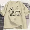 Harrys Styles We Belong Together T Shirt Summer Pure Cotton TShirts For Unisex Harajuku Loose Tshirt Short Sleeve Street Style Top