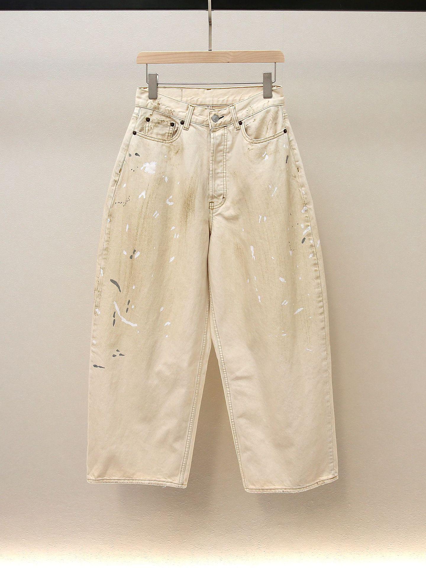 

Shenzhen Nanyou Women s High-End Autumn French Design Color Block Pocket Wide-Leg Jeans Large