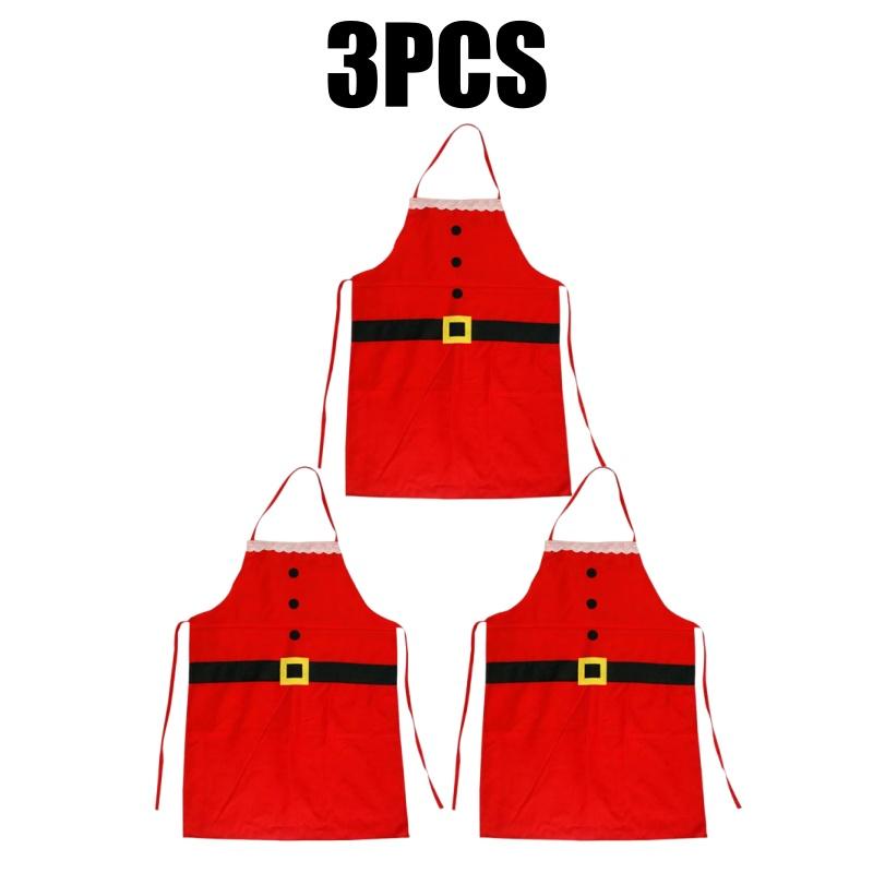 Family Baking Santa Claus Apron for Adults Kids Christmas Kitchen Fun Festive Cooking Holiday Home Accessories