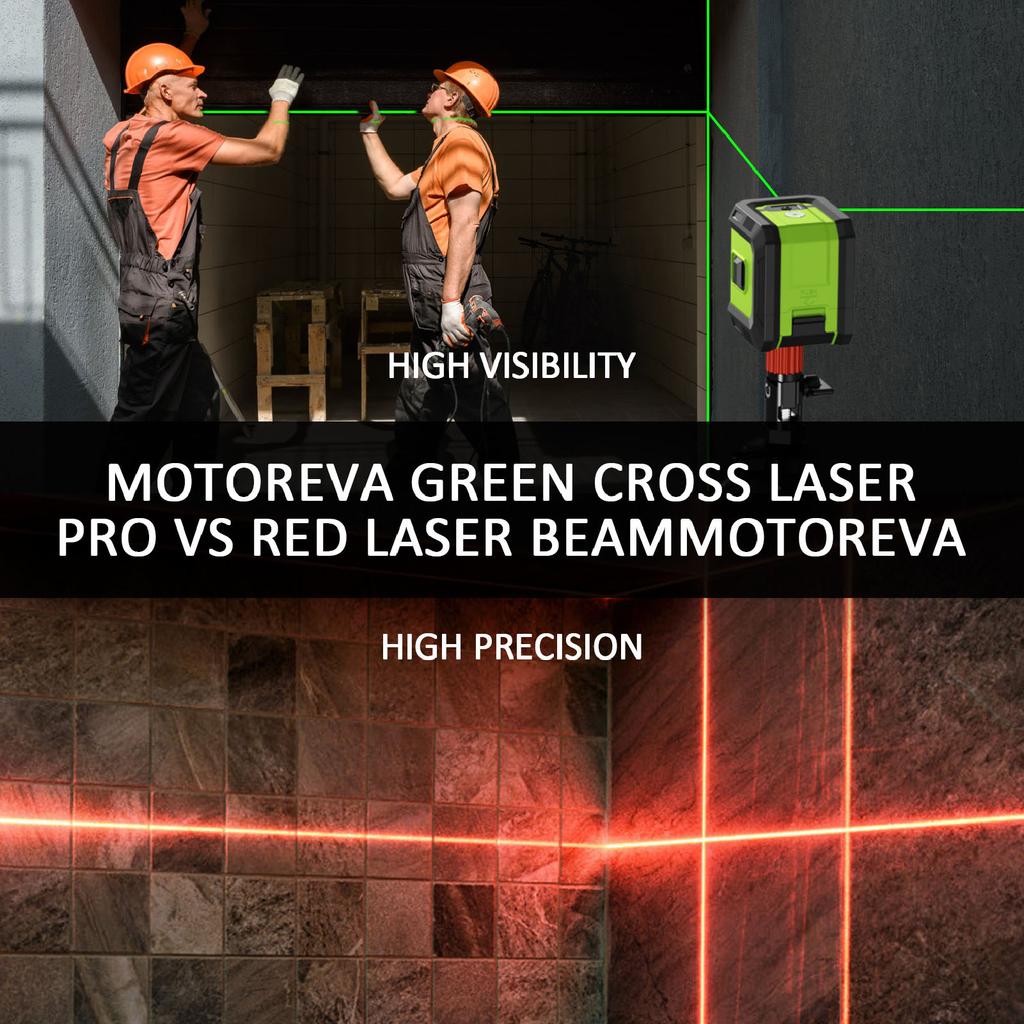 Laser Line Level Laser Line Level 2 Lines Green Beam Adjustable Brightness High Visibility IP54 Waterproof Laser Leveling Tool
