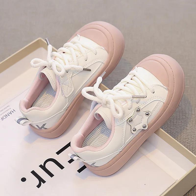 Thick Soled Kids Shoe for Girl White Shoes Children Board Shoes Designer Shoe Toddler Boy Shoes Casual Sneakers for Boy Kids