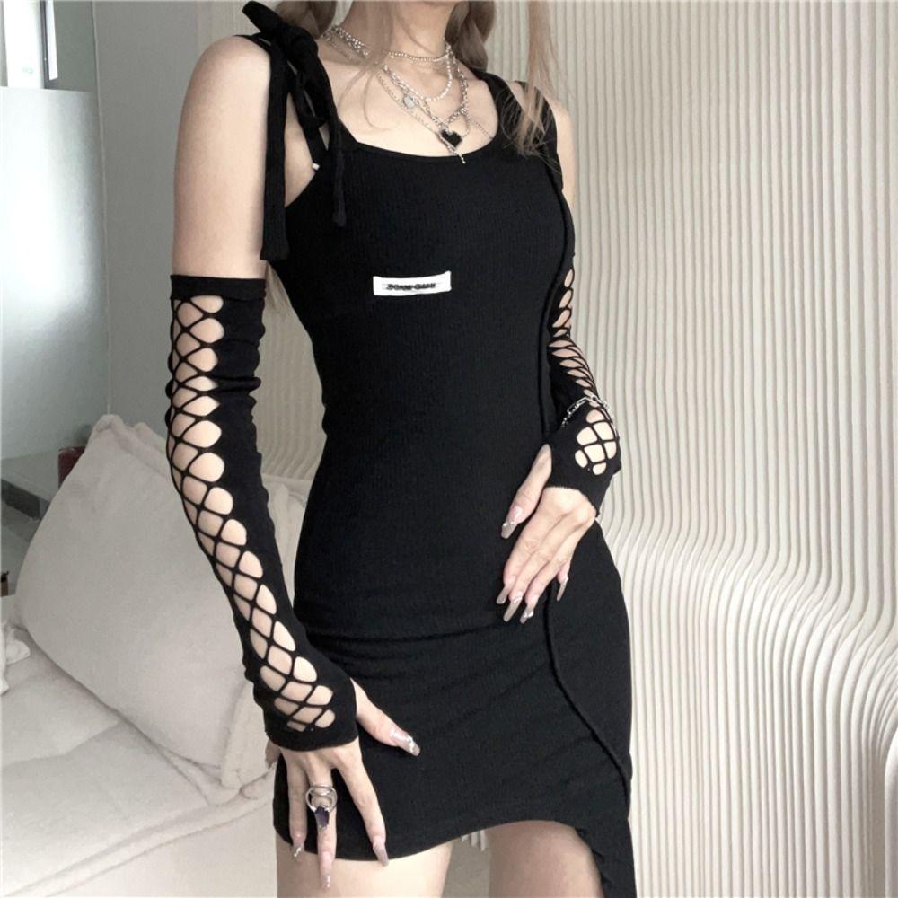 Long Gloves Rhineston Gloves Masquerade Mesh Gloves Retro   Girl