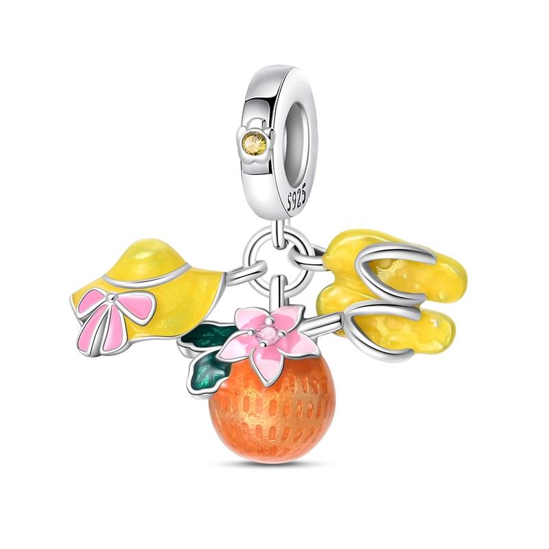 Copper Golden Autumn Series Charms Beads Scarecrow Pumpkin Maple Leaf Charms For Women Fine Diy Jewelry