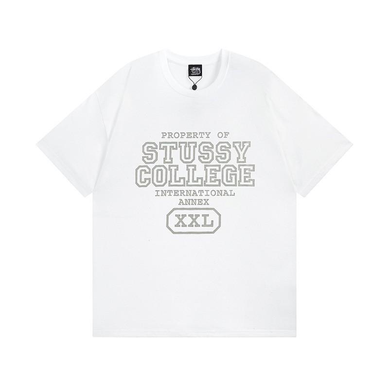 Short Sleeve T-Shirt Couples Street Style Letter Print Loose Fit Breathable Top