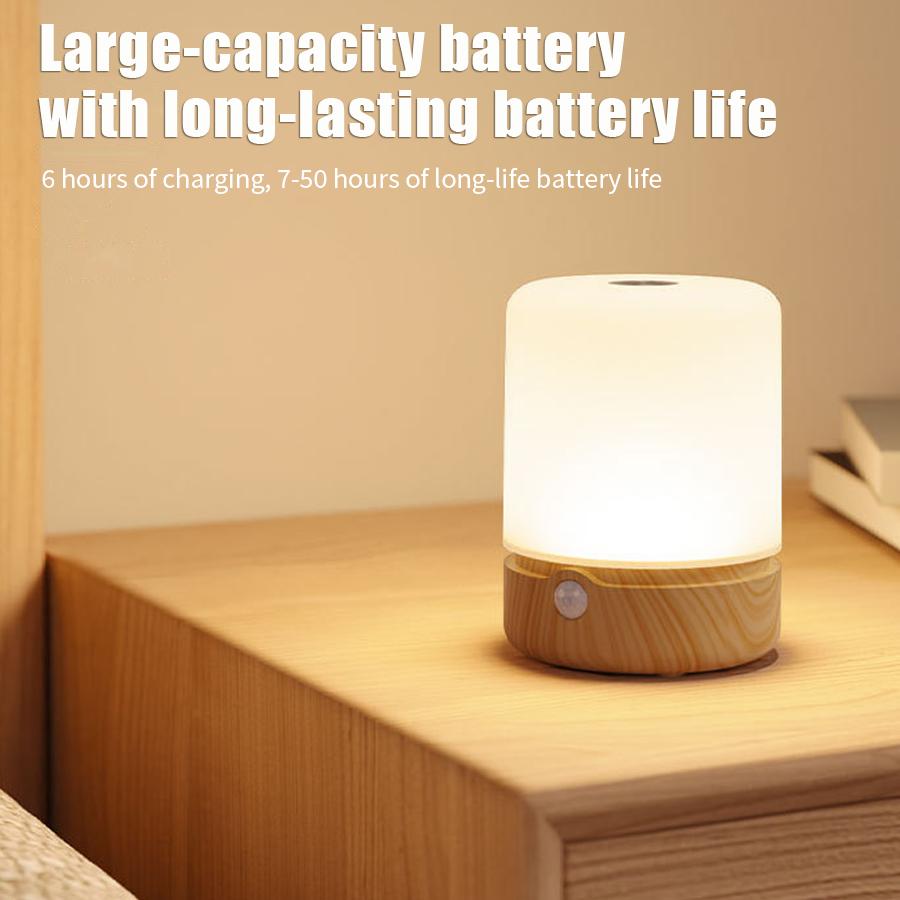 LED Night Light Touch Light Sensor Control Portable USB Powered Color Changing Atmosphere Lamp for Bedside Bedroom Living Room
