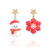 1 Pair/lot Christmas Resin Earrings Christmas Tree Santa Claus Snowman Snowflake Deer Bear Dangle Earrings For Girls Party Gifts