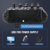Professional 4 Channel Mixer DJ Mixing Console with Bluetooth 48V Phantom Power Monitor Karaoke System USB Mixer Audio