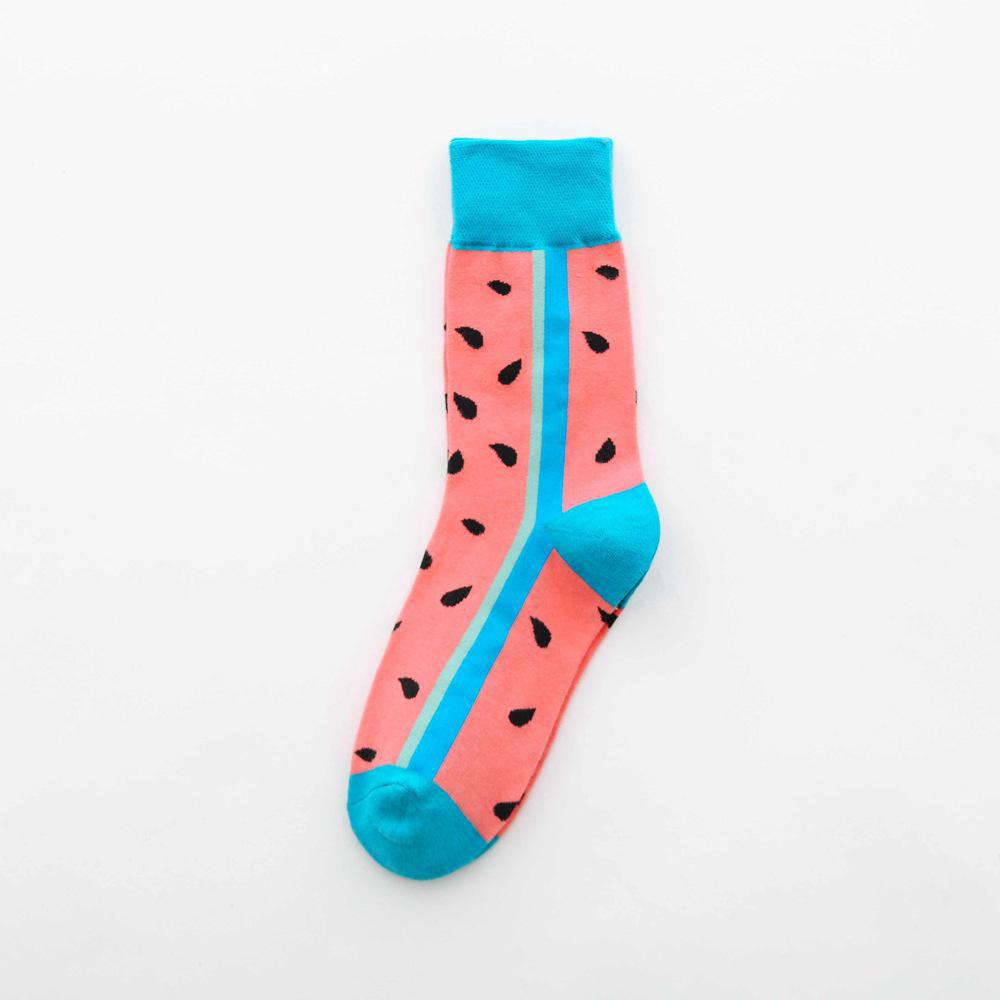 2023 Damen Mid-Tube Fruit Print Baumwollsocken für Frühling und Herbst