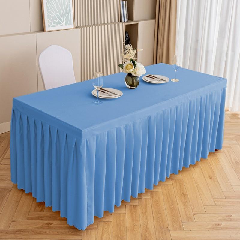 Modern Minimalist Table Skirt Hotel Conference Banquet Rectangular Dining Tables 120-240cm Length