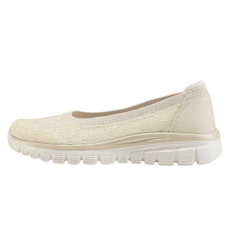 Skechers Modern Comfort Mesh Lightweight Solid Color Rebound Low-Top Casual Shoes Women sneakers 100961-NAT 35