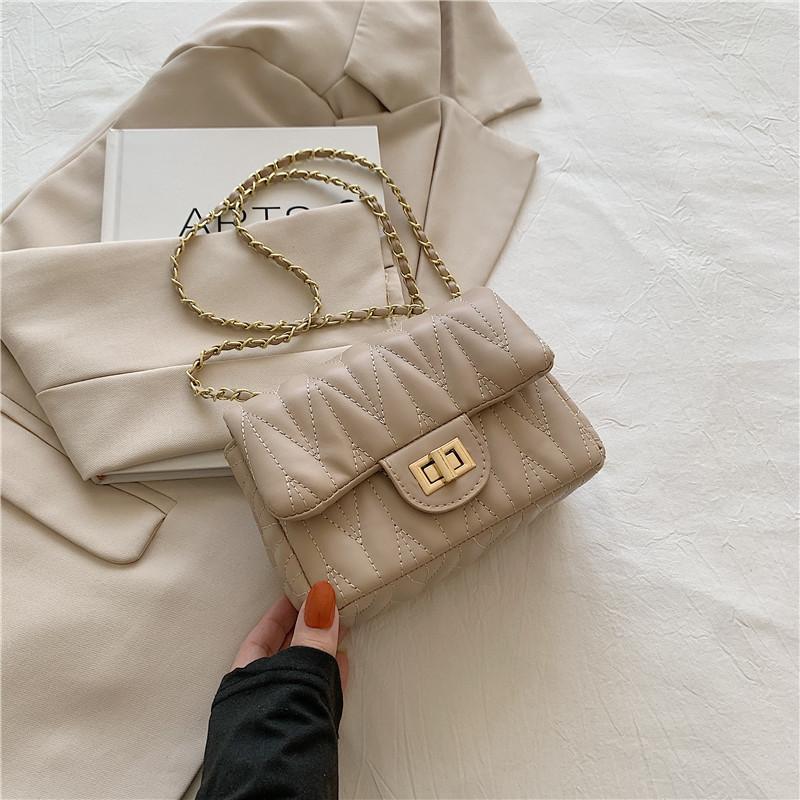 Fashion shoulder bag women's 2025 spring and summer new simple casual chain messenger bag trend niche small square bag