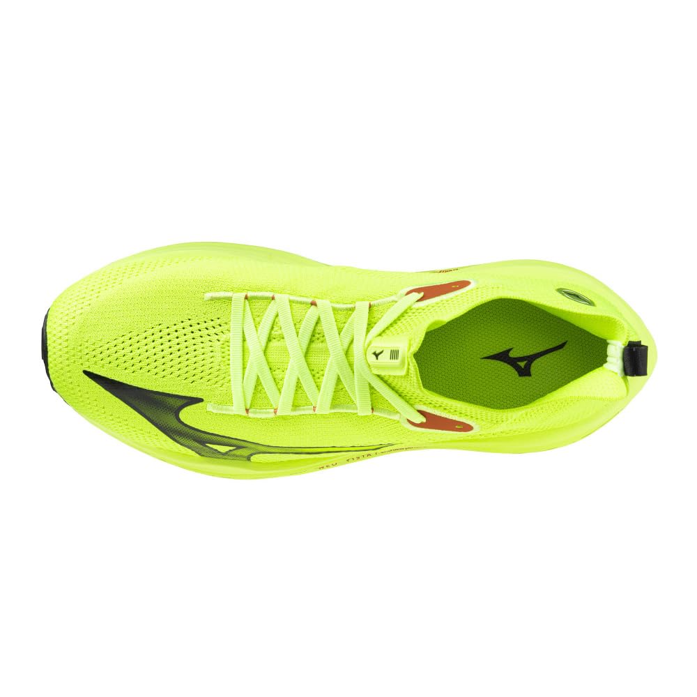 Mizuno NEO VISTA Running Thick Yellow Lime x Black x 2E Shoes, Jogging, Marathon, Training, Sports, Lightweight, Resilient, Sole, Red, 27.0 cm,