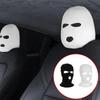 2pcs 3 Hole Car Seat Headrest Full Face Cover Ski Mask Hat Anti-dust Protection Seat Funny Car Headrest Cover Car Accessories
