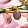 100% Natural Baroque Freshwater Pearl 14K Gold Filled Female Tassels Stud Earrings  For Women Birthday Gifts
