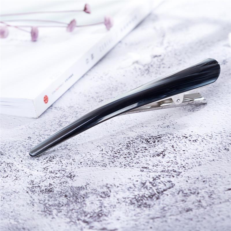 Hohe Qualität Große Größe 13cm Länge Neue Mode Entenschnabel Aufgerollte Haarspange Acetat und Metall Haarnadel Haarspange Haarschmuck