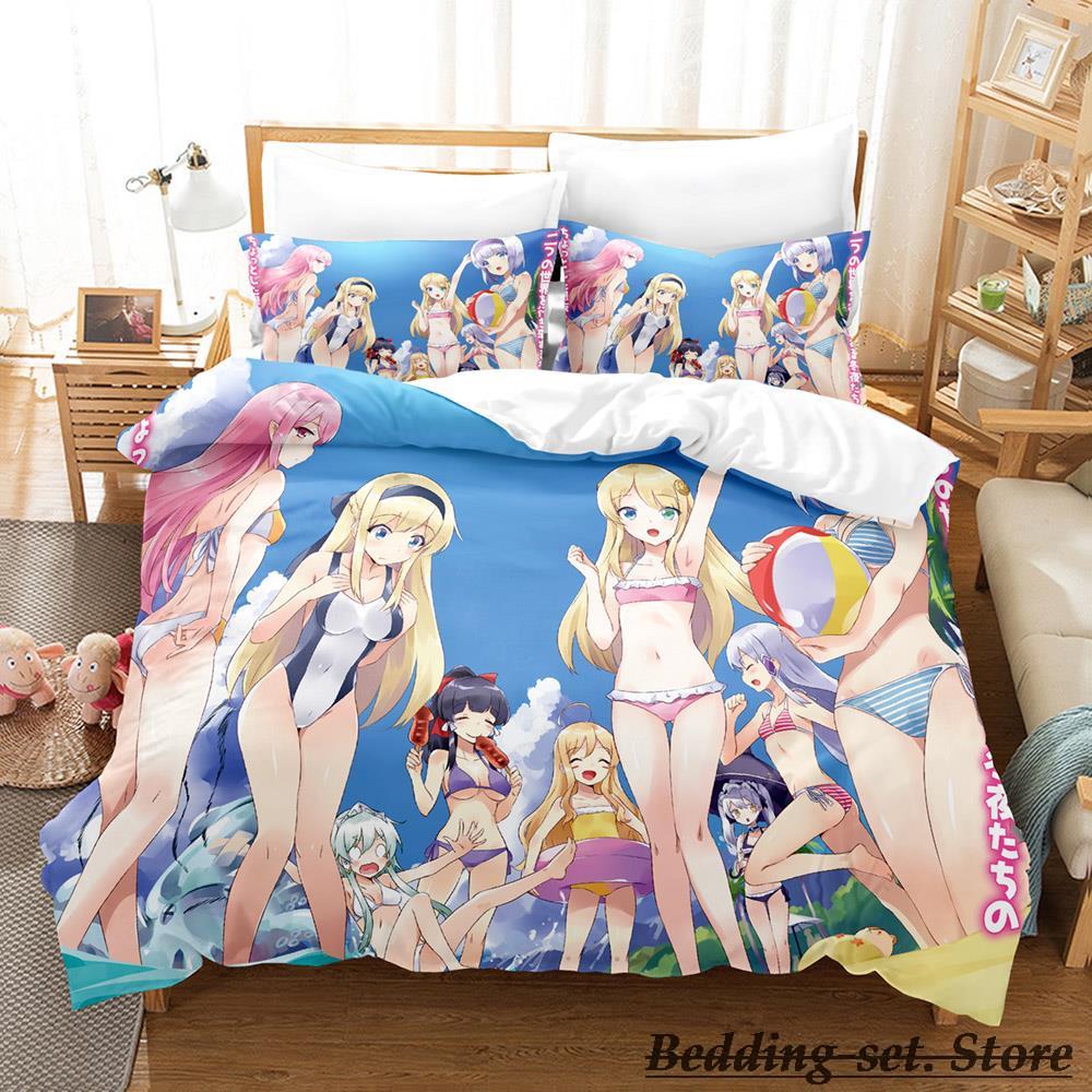 In einer anderen Welt mit meinem Smartphone Bettwäscheset Einzelbett Twin Full Queen King Size Bettset Erwachsener Kind Schlafzimmer Bettdeckenbezug Sets Anime