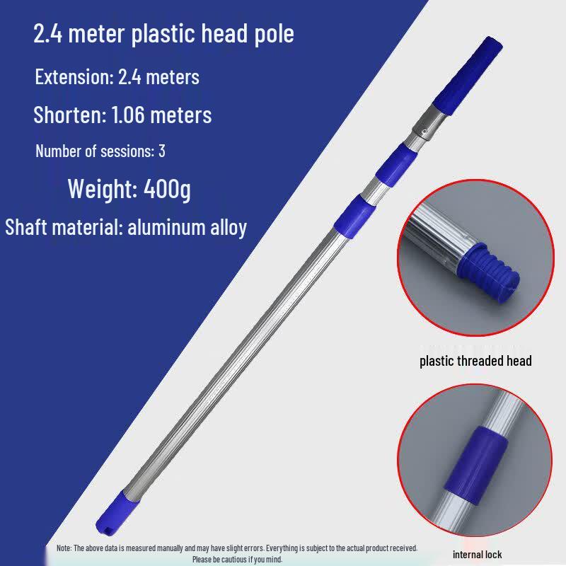 Aokewen 2.4M 3-Section Aluminum Paint Roller Extension Pole