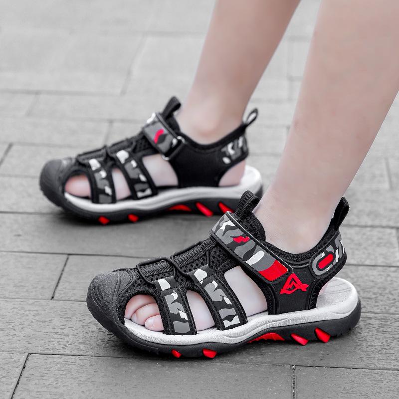 Baotou Soft Sole Classmate Boys Sandals Middle and Older Children Students Children Beach Shoes Boys Outdoor Sandals