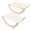 Wooden Cat Hammock Foldable Antislip Easy To Assemble Elevated Pet Hammock Bed Furniture for Indoor