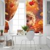 Autumn Maple Leaf Forest Hedgehog Blackout Curtains For Living Room Bedroom Window Treatment Blinds Drapes