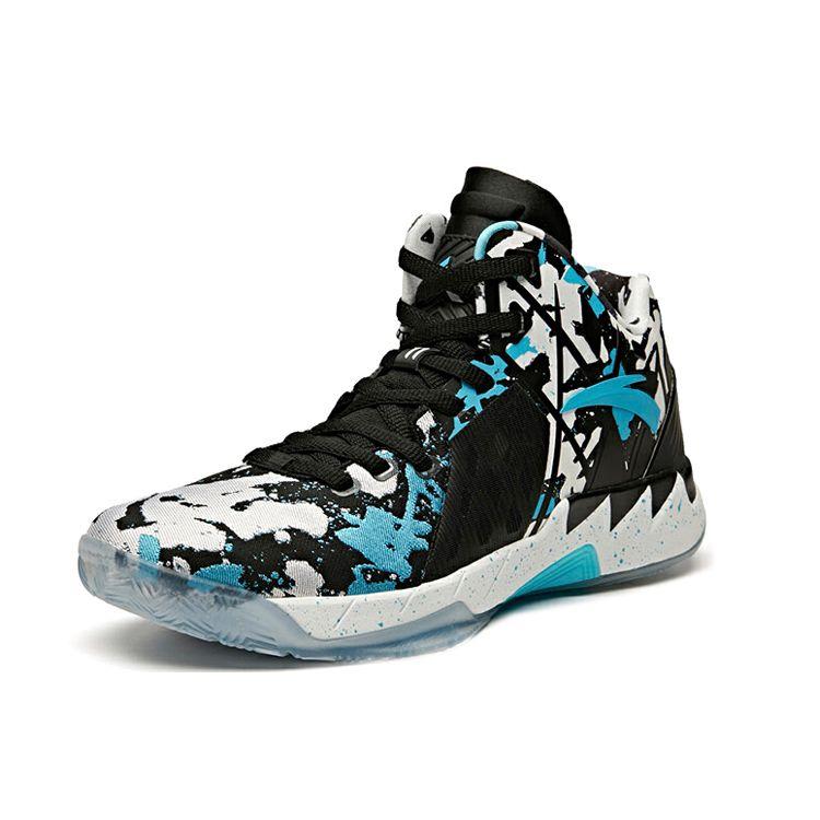 Anta Thompson Series Ink Camouflage Night Wind Explosive Low Top Basketball Shoes Men Sneaker Black 11941101S-2