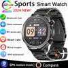 New GPS Track Smart Watch Men AMOLED HD Screen Outdoor Sports Fitness Heart Rate NFC IP68 Waterproof Bluetooth Call Smart Watch