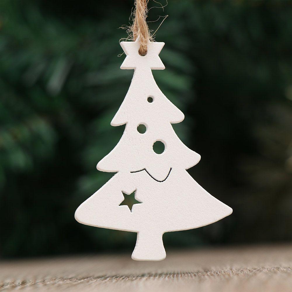 Home Decor DIY Gifts Xmas Hanging Wooden Ornaments  Christmas Tree Decoration Santa/Elk/Angel