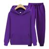 Unisex Fleece Tracksuit Set with Hoodie and Jogger Pants for Autumn/Winter